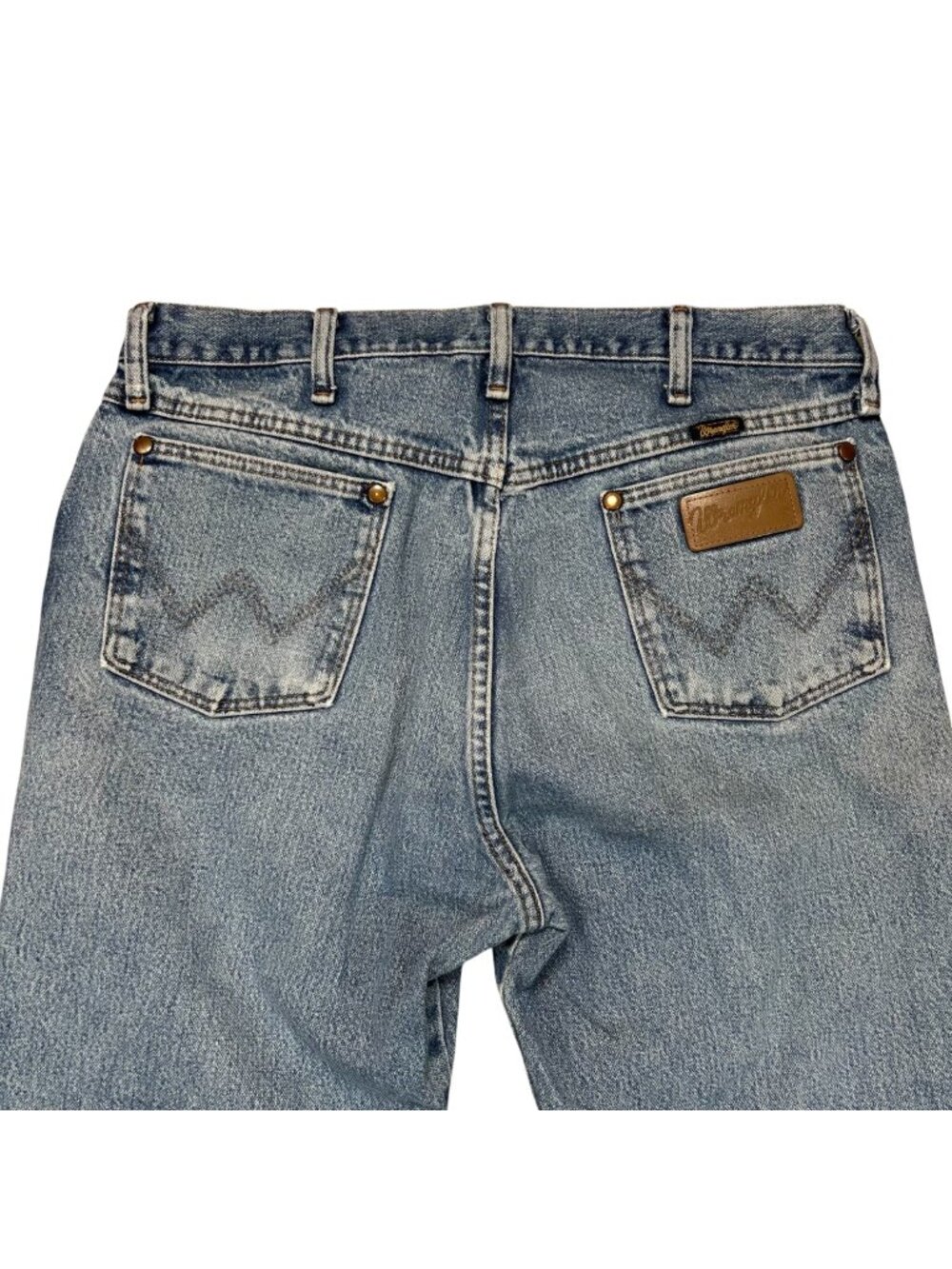 Wrangler 34x34 Denim Jean Western Rugged Broken In Streetwear Work Rodeo
